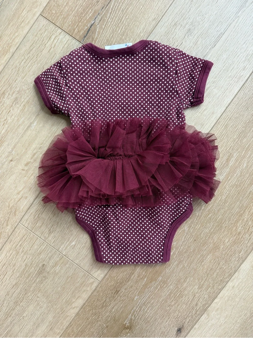 Texas A&M Maroon Polka Dot Tutu Baby Onesie